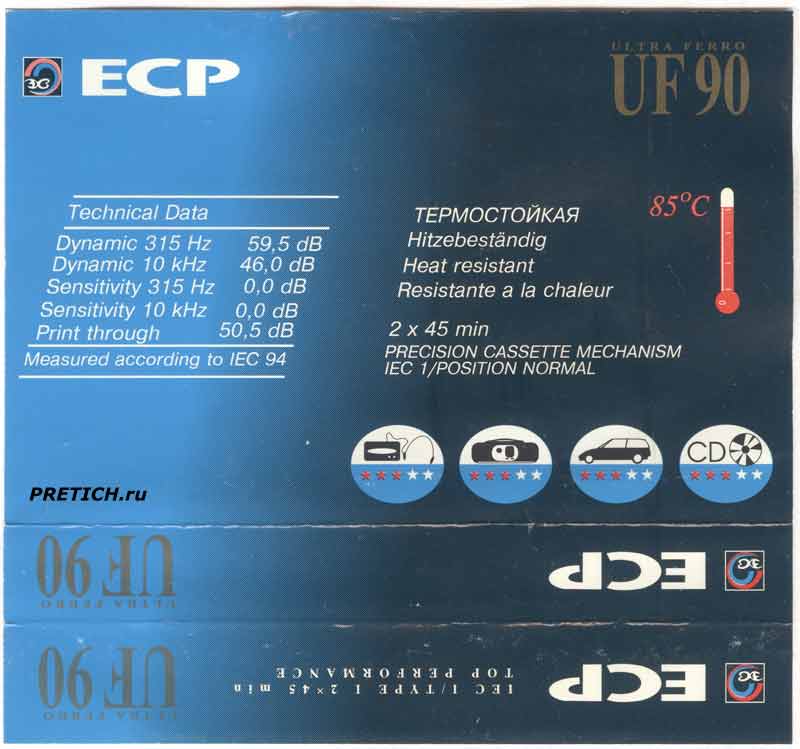 ECP UF90 вкладыш компакт-кассеты ECP UF90 вкладыш компакт-кассеты