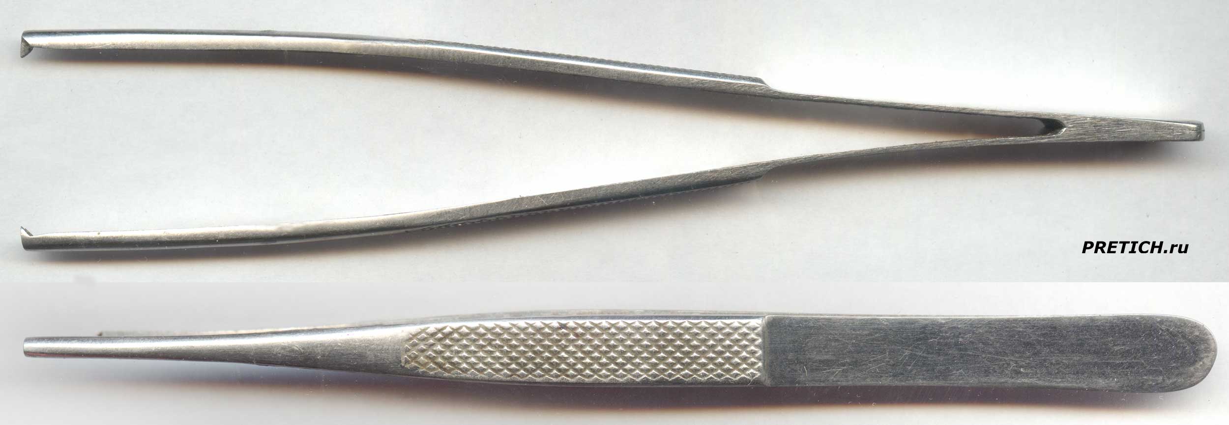 Советский пинцет 70-80 годов, логотипа нет, производитель неизвестен Советский пинцет 70-80 годов, логотипа нет, производитель неизвестен