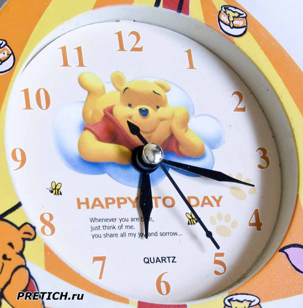 Детские часы настенные кварцевые Винни-Пух с маятником обзор Детские часы настенные кварцевые Винни-Пух с маятником обзор