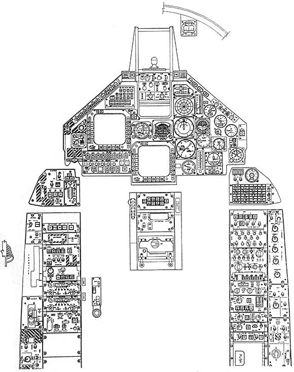 Приборные доски в кабине штурмовика АМХ ВВС Италии и ВВС Бразилии Приборные доски в кабине штурмовика АМХ ВВС Италии и ВВС Бразилии