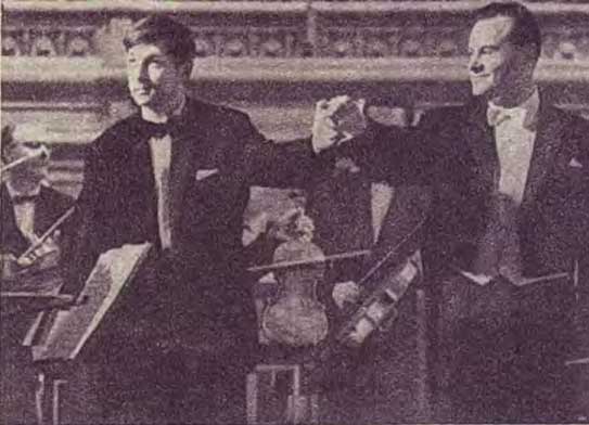 Евгений Светланов и Павел Гаук после концерта в консерватории