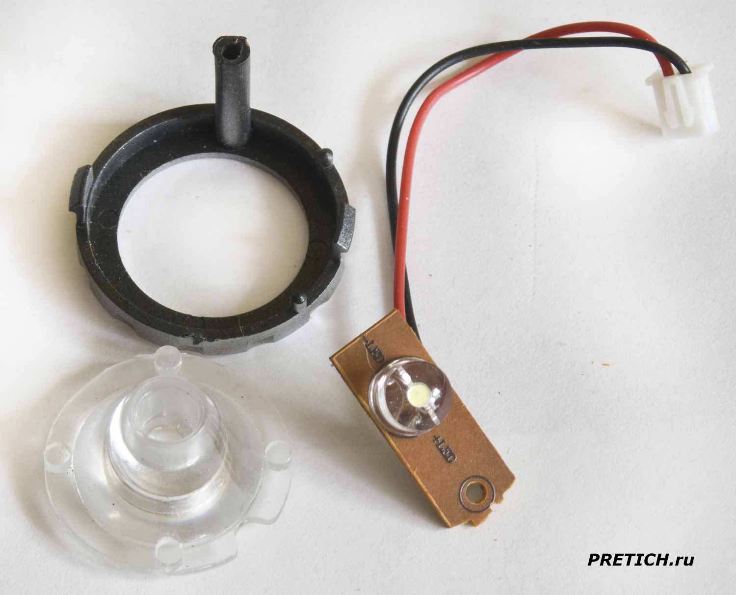 MRM-POWER MRM-6128T разборка фонарика, мощный светодиод, линза MRM-POWER MRM-6128T разборка фонарика, мощный светодиод, линза