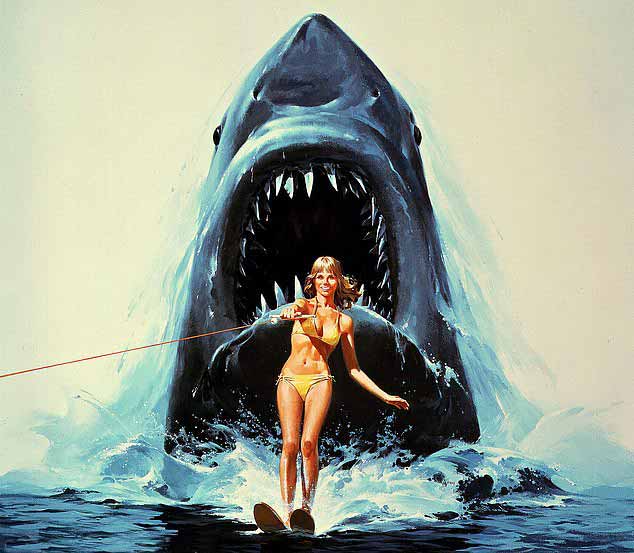 рисунки иллюстрации из книги ужасов Челюсти