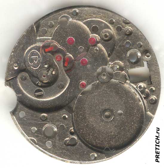 платина часового механизма Восток 2209, полная разборка