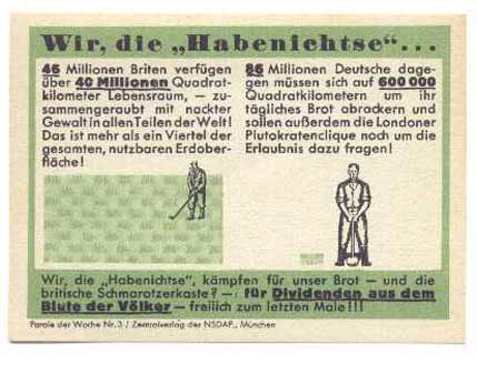 Wir. die Habeniehtse... плакат