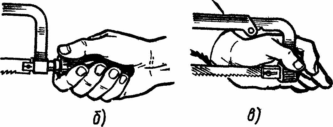 положение рук на ножовке по металлу, правильная работа положение рук на ножовке по металлу, правильная работа