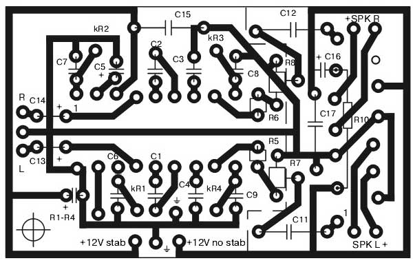 Регулятор громкости, баланса и тембра на TDA1524A схема и плата Регулятор громкости, баланса и тембра на TDA1524A схема и плата