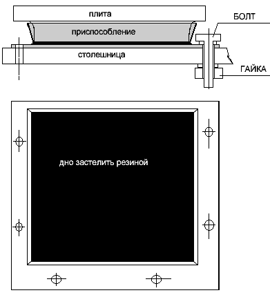 приспособление для фиксации поверочных и доводочных плит