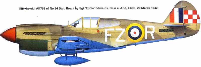 Киттихок I AK759 окраска для войны в Ливии Киттихок I AK759 окраска для войны в Ливии