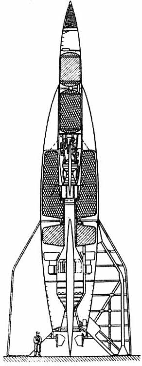 ракета А-9 А-10 для уничтожения США, чертеж