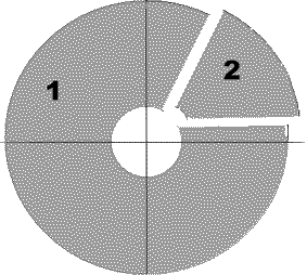 режем вулканитовый круг на сегменты