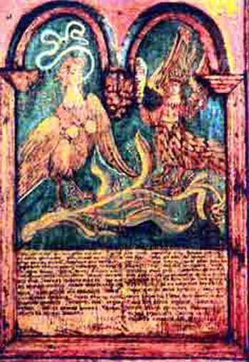 Алконост - один из излюбленных мотивов