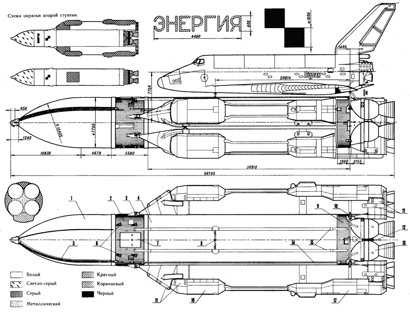 Буран - Энергия советский комплекс, чертежи