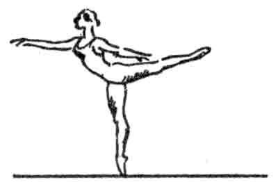 АРАБЕСК – поднятая назад нога с вытянутым коленом АРАБЕСК – поднятая назад нога с вытянутым коленом