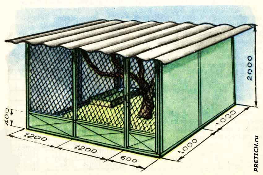 Вольер для кошки на даче делаем сами