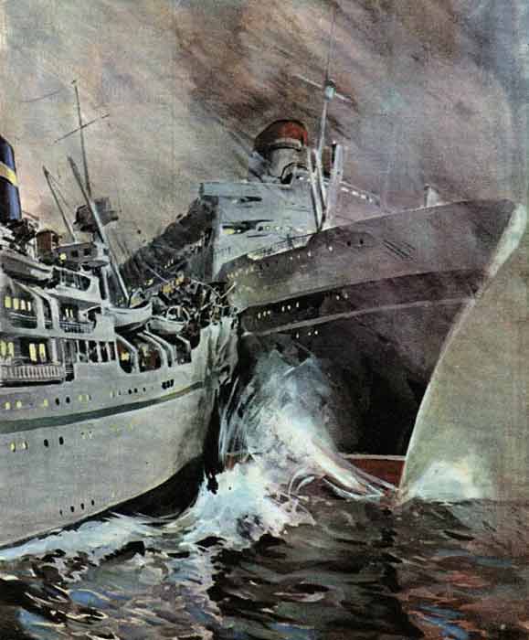 столкновение Андреа Дориа со Стокгольмом, рисунок