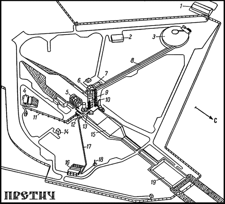 Стенд для испытаний маршевого двигателя космического корабля Аполлон