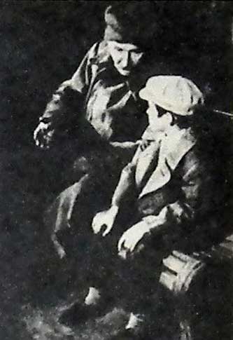 Слепцов - И. Лапиков, Юра Нечаев - Володя Таусон, съемки фильма