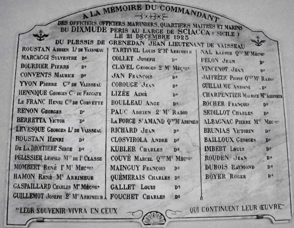 Некролог экипажу и пассажирам Диксмюде