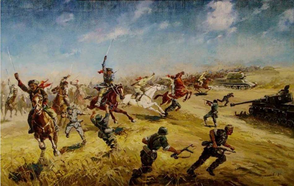 С шашкою на танк кинется козак