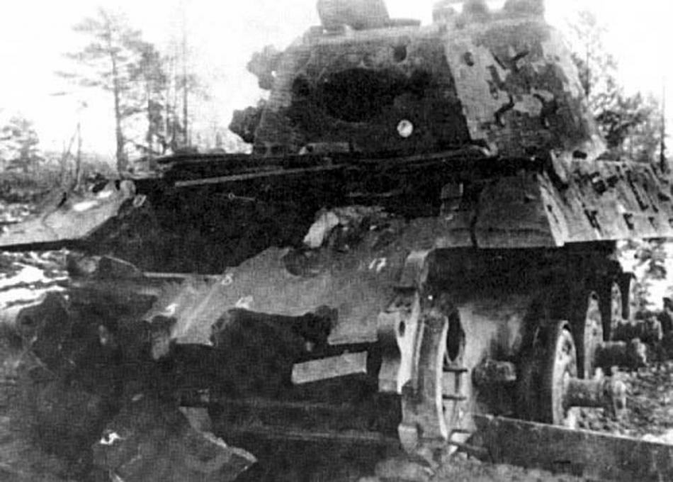 Tiger II Pz V B после испытаний обстрелом