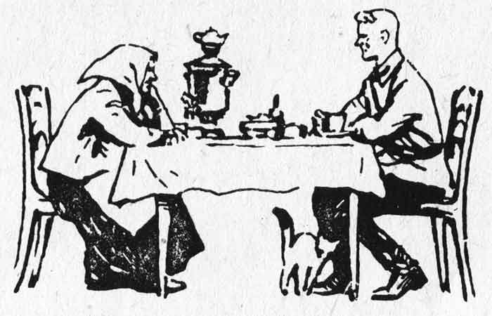 солдат разговаривает с матерью рисунок Верейского