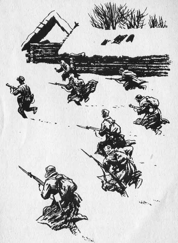 наступление Красной армии рисунок