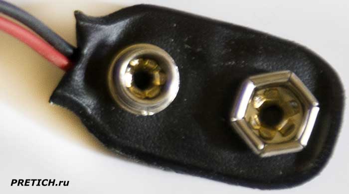 VST-719 разъем под батарею Крона в часах VST-719 разъем под батарею Крона в часах