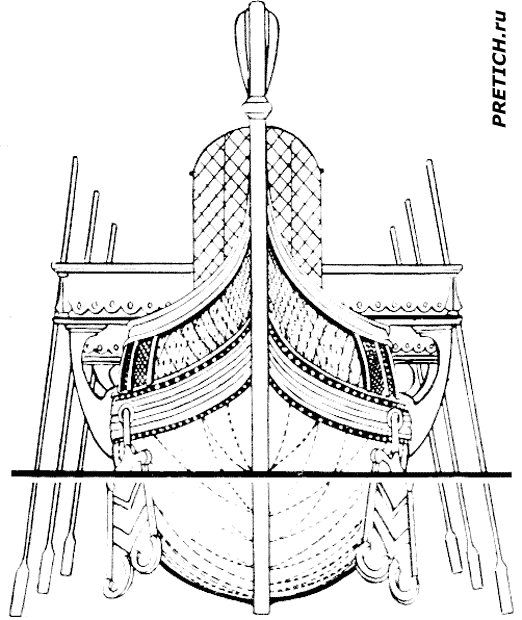 Римская галера, чертеж Римская галера, чертеж