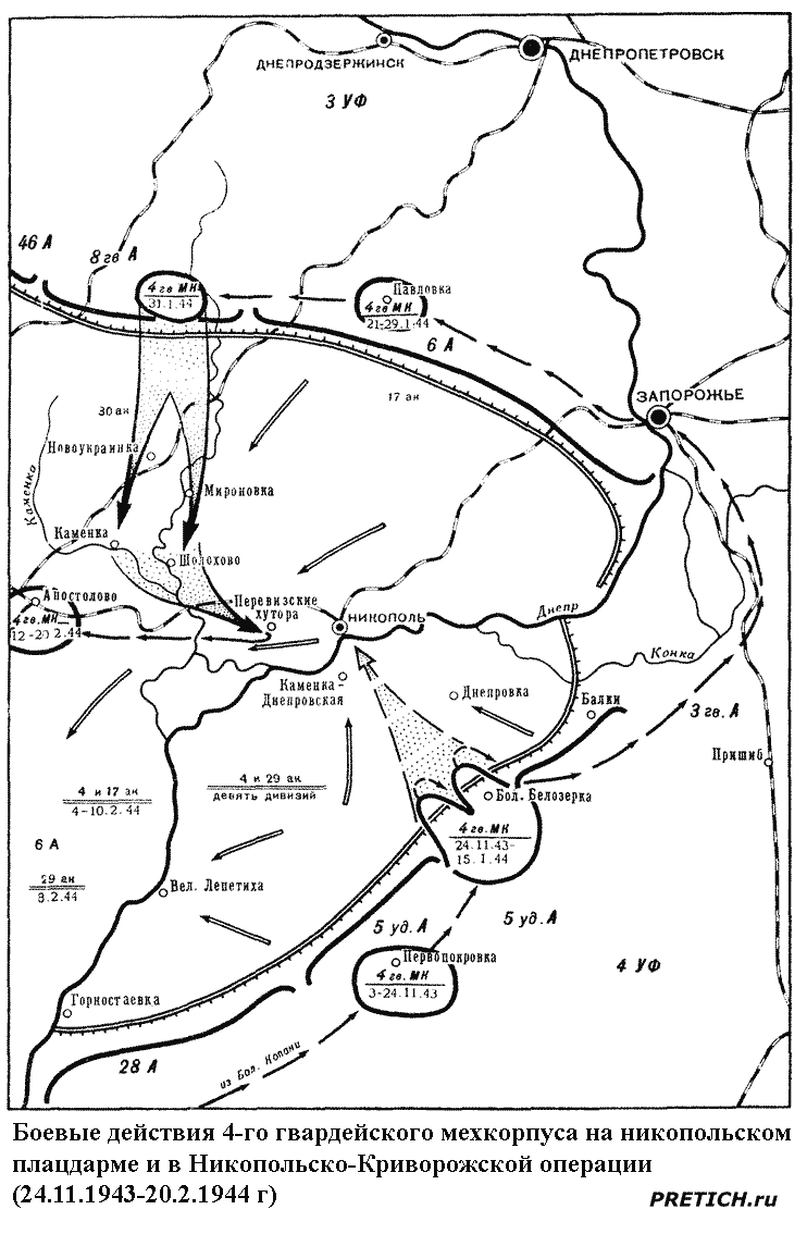 на никопольском плацдарме и в Никопольско-Криворожской операции на никопольском плацдарме и в Никопольско-Криворожской операции