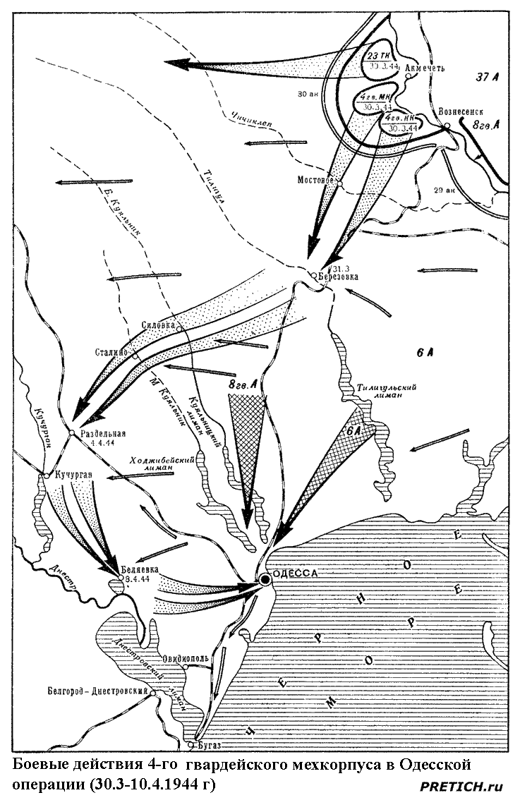 действия 4-го гвардейского махкорпуса в Одесской операции действия 4-го гвардейского махкорпуса в Одесской операции