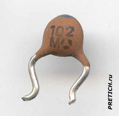 Конденсатор керамический с маркировкой 102 M Конденсатор керамический с маркировкой 102 M