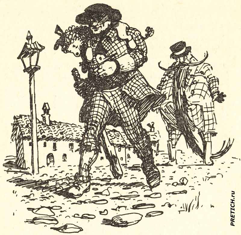 папа Карло спасает кукол от Карабаса Барабаса папа Карло спасает кукол от Карабаса Барабаса