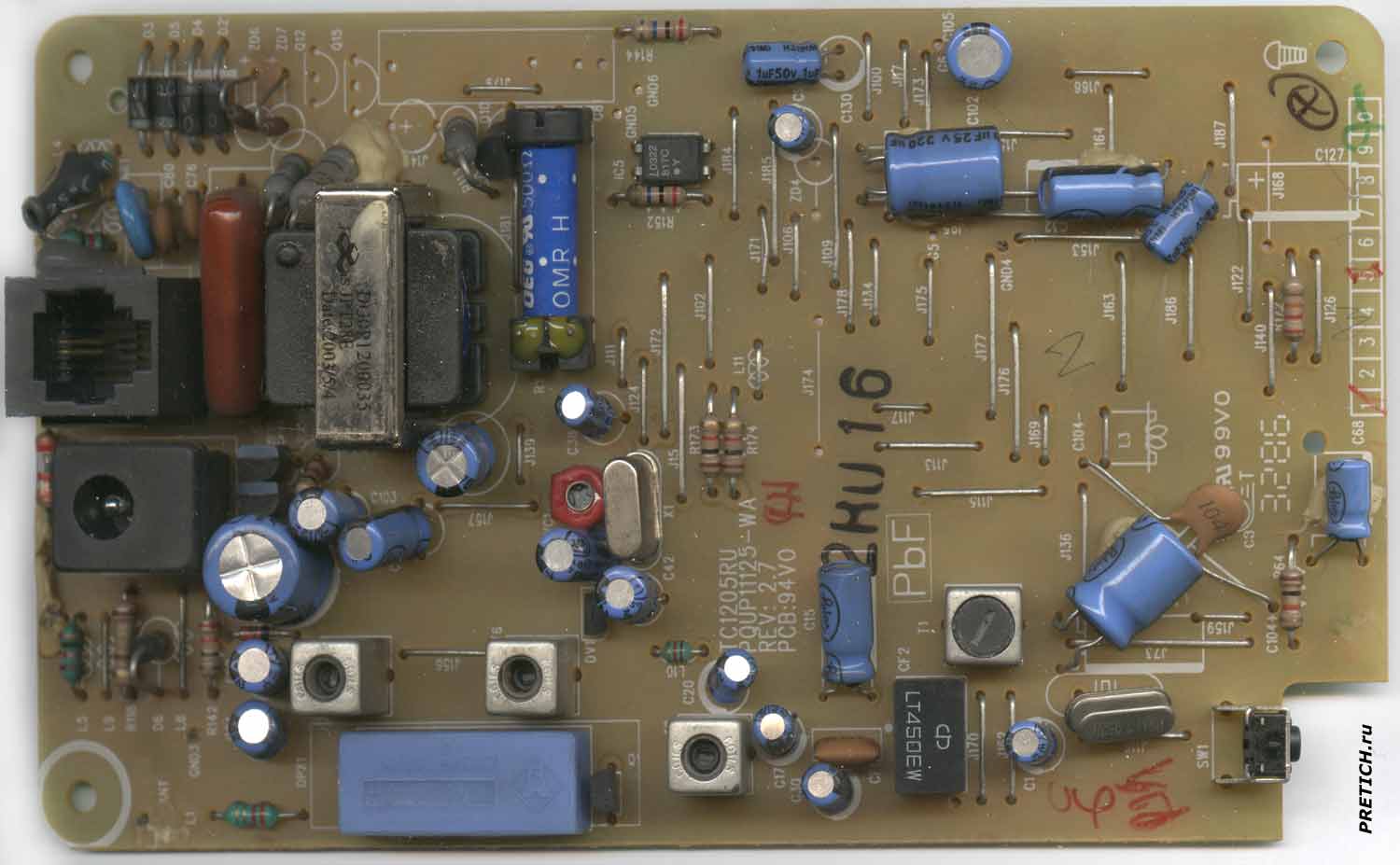 TC1205RU PQUP11125-MA REV: 2.7 плата Panasonic KX-TC1205RUF TC1205RU PQUP11125-MA REV: 2.7 плата Panasonic KX-TC1205RUF