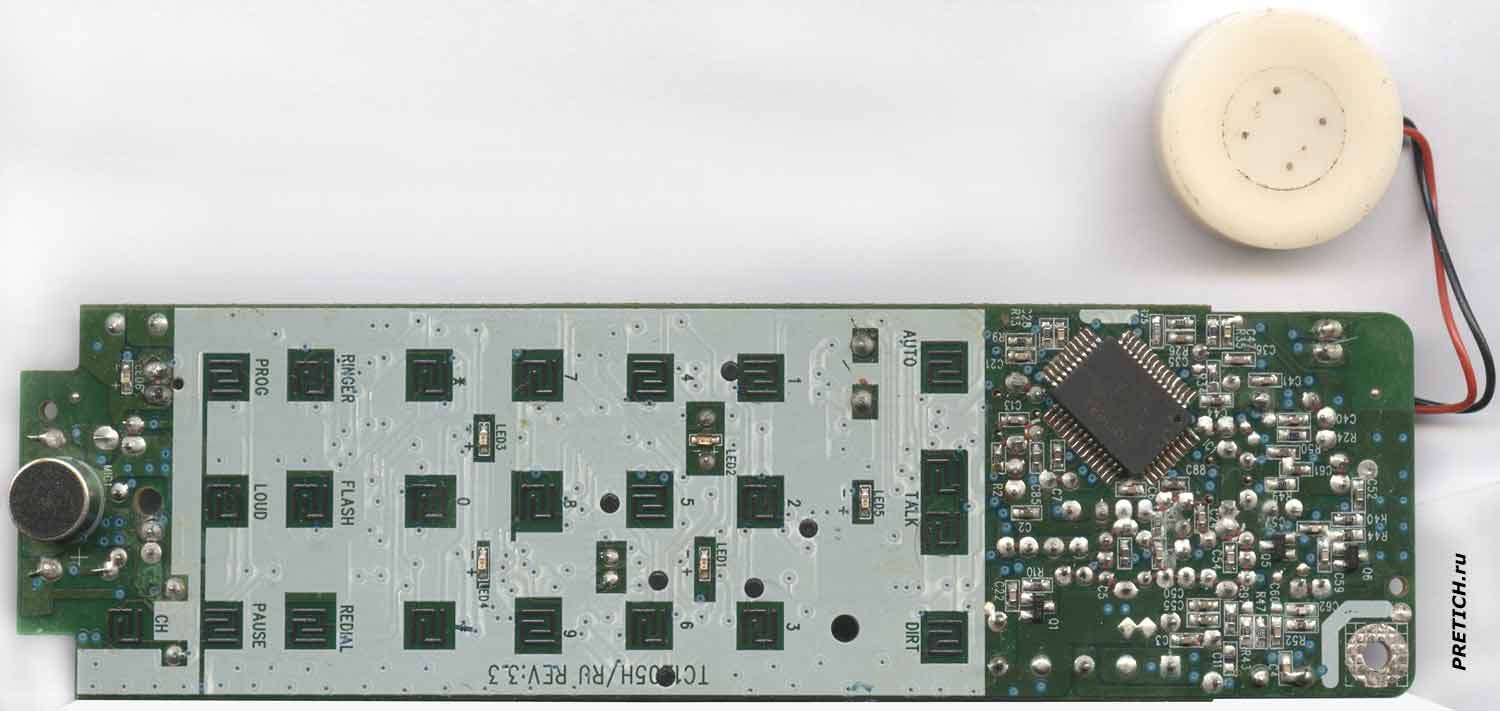 TC1205H/RU REV:3.3 плата трубки Panasonic KX-TC1205RUF TC1205H/RU REV:3.3 плата трубки Panasonic KX-TC1205RUF