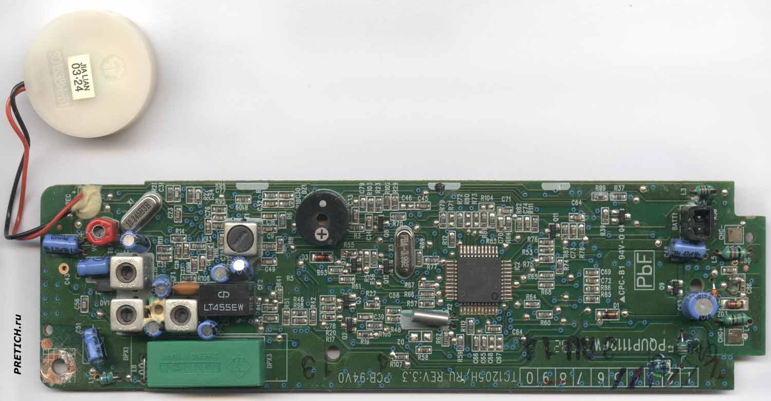 Panasonic KX-TC1205RUF схемы и ремонт радиотелефона Panasonic KX-TC1205RUF схемы и ремонт радиотелефона