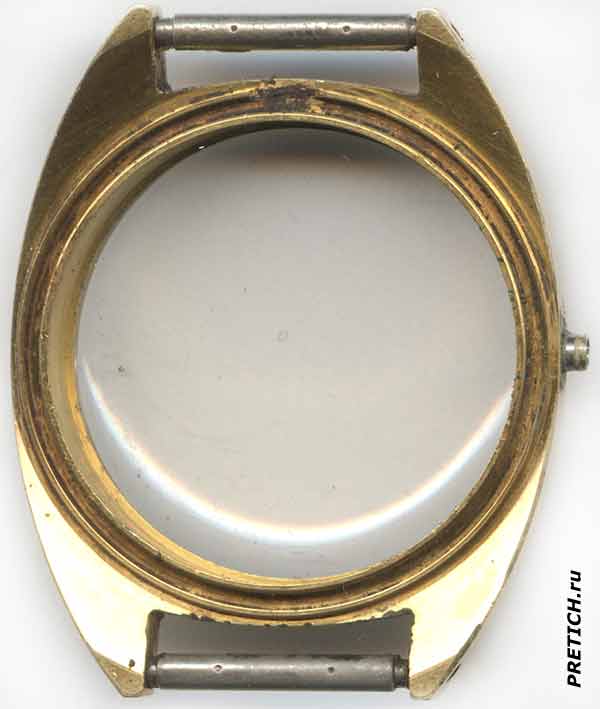 Заря 2009.1А позолоченный корпус часов Au10-