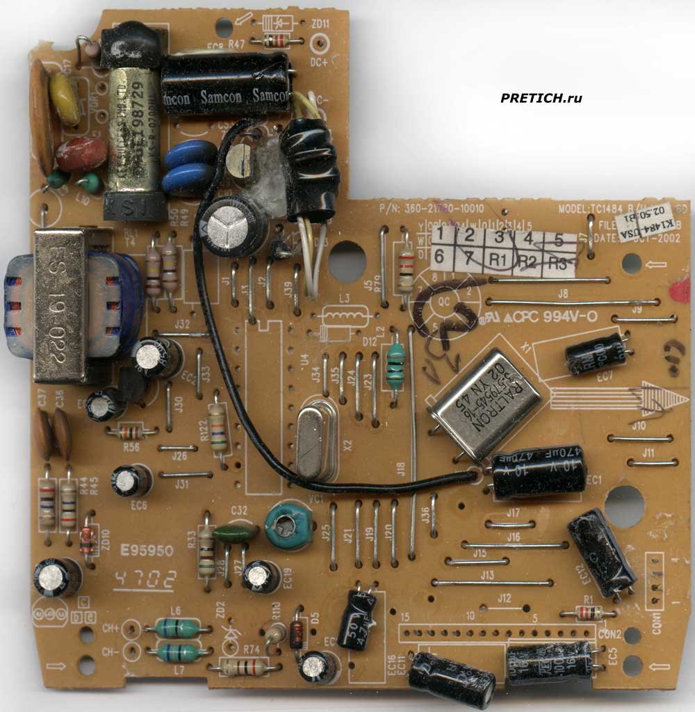 Panasonic KX-TC1484B основная плата радиотелефона Panasonic KX-TC1484B основная плата радиотелефона
