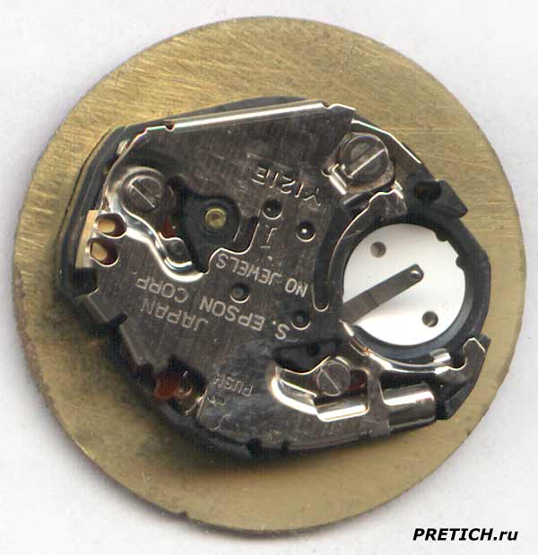 S. EPSON Y121E механизм кварцевых часов, описание S. EPSON Y121E механизм кварцевых часов, описание