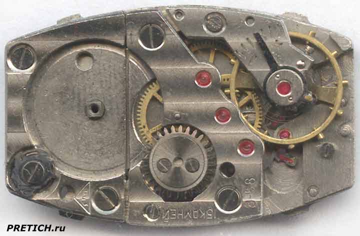 разборка механизма часов Звезда