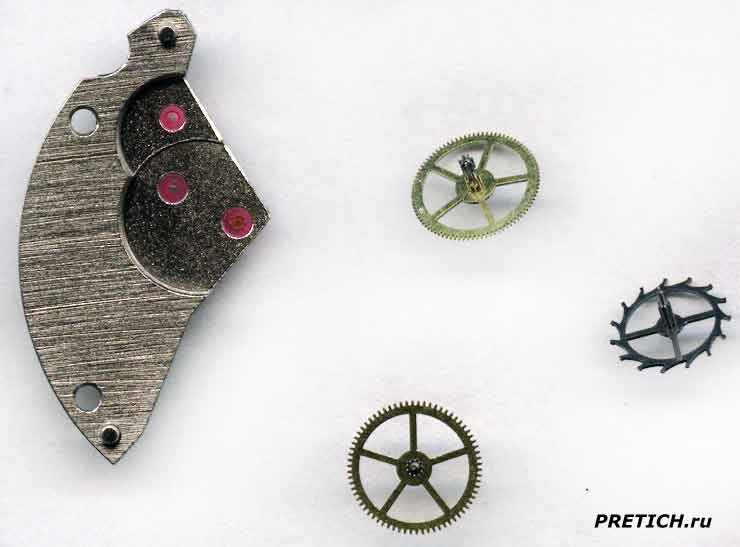 Командирские 2414А основные шестерни механизма