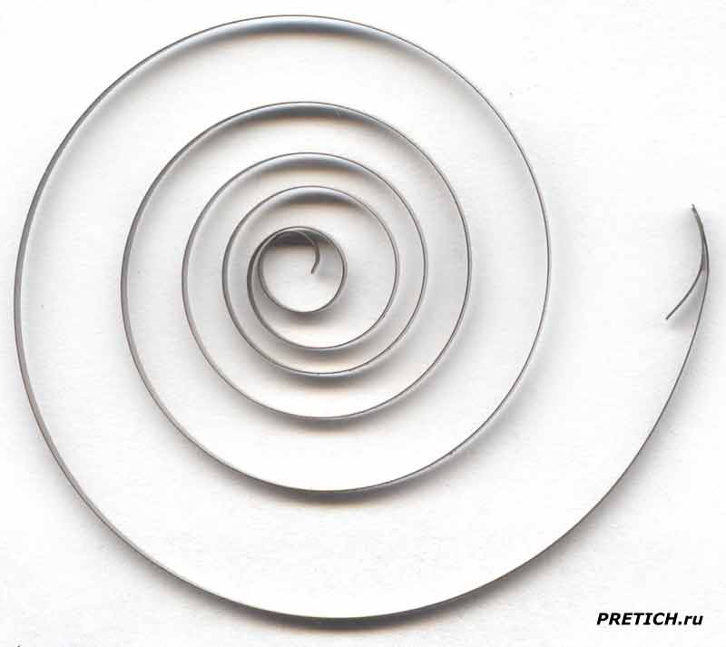 часовая пружина в механизме часов Звезда