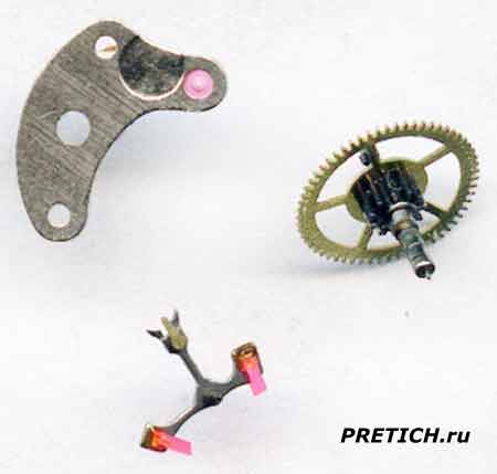 Командирские 2414А анкерная вилка механизма часов