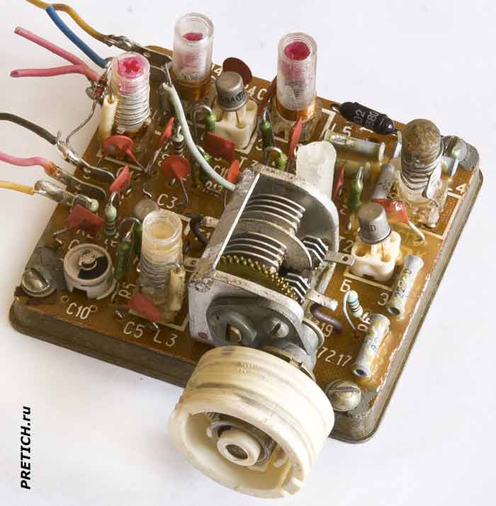 блок УКВ в советском падиоприемнике, разборка
