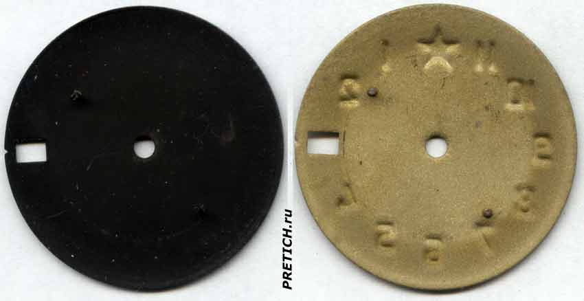 Командирские 2414А циферблаты часов, разборка