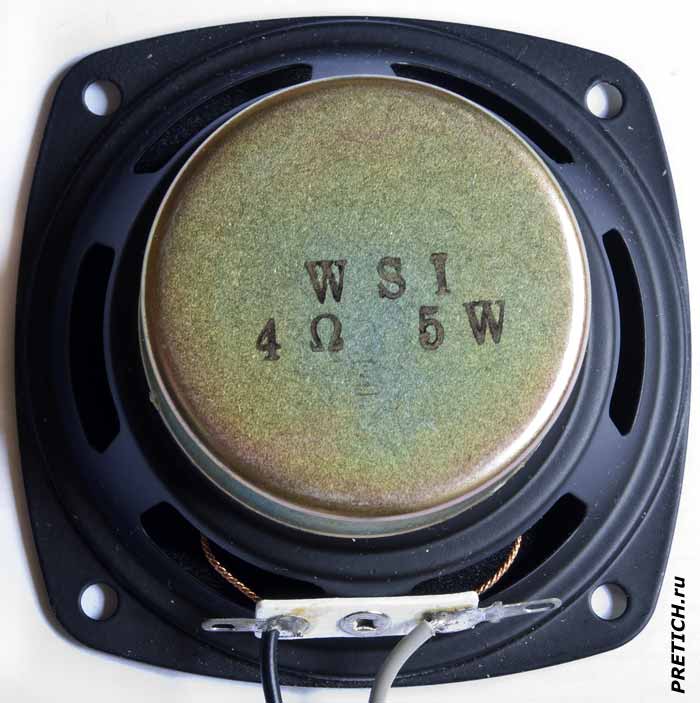 маркировка на китайском динамике WSI 4Ω 5W маркировка на китайском динамике WSI 4Ω 5W