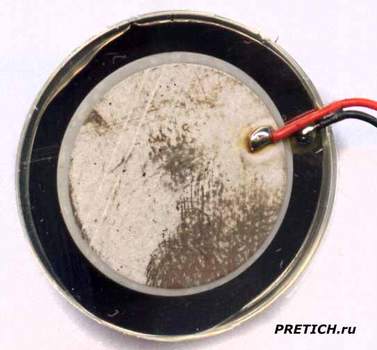 WM-71 разборка зуммера - пьезокерамический излучатель WM-71 разборка зуммера - пьезокерамический излучатель